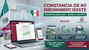 Constancia de No Derechohabiente del ISSSTE 2026
